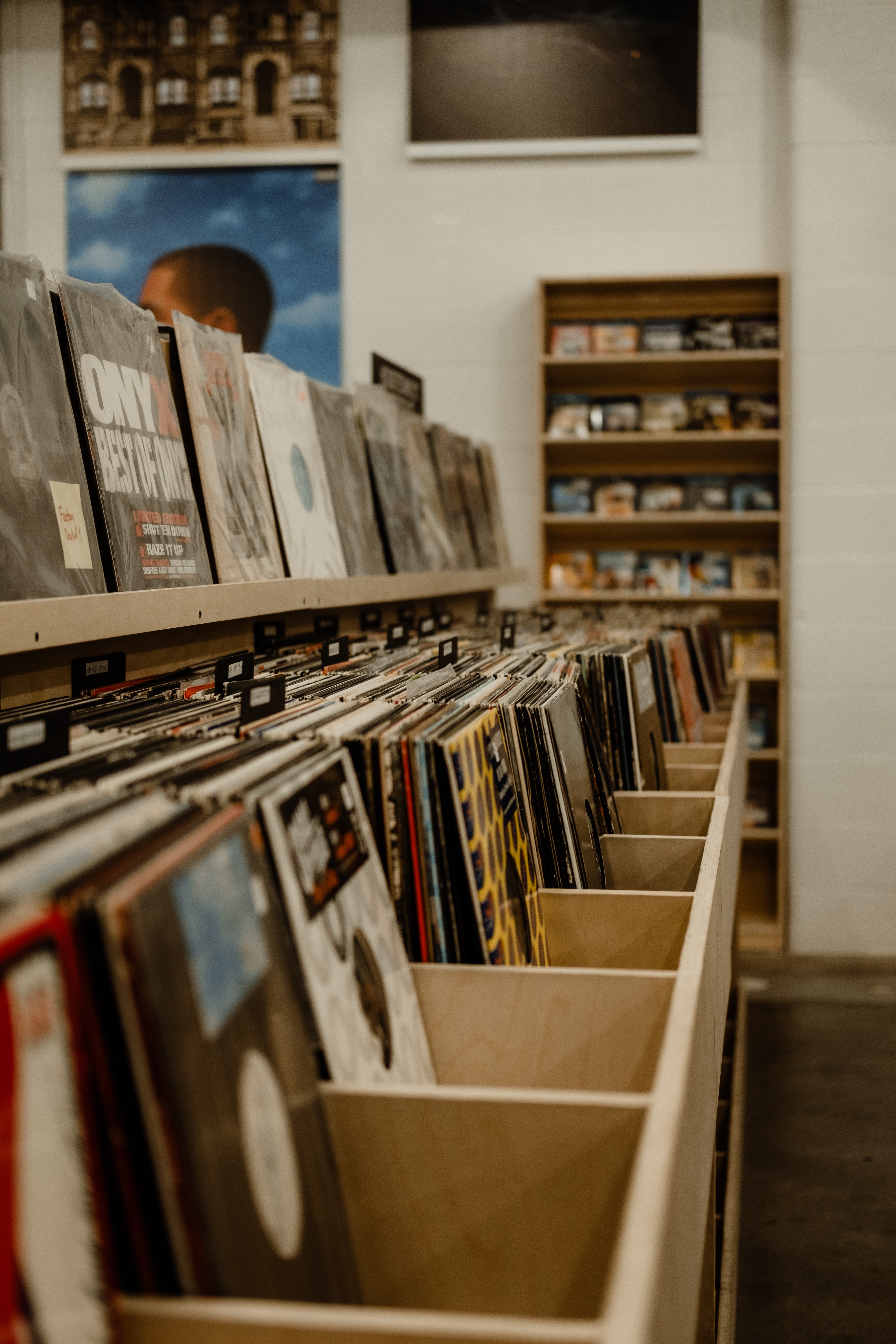a view of a Vinyl Record shop