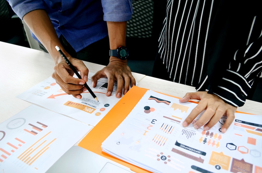 two people working on a business project